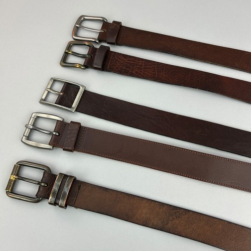 Vintage echt leder - gürtel, x5